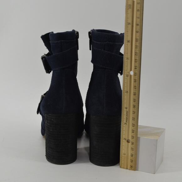 Vince Camuto Simlee Size 10 Womens Ankle Boots Suede Buckle - Picture 5 of 11
